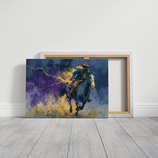 Cowboy in the Lightning Storm