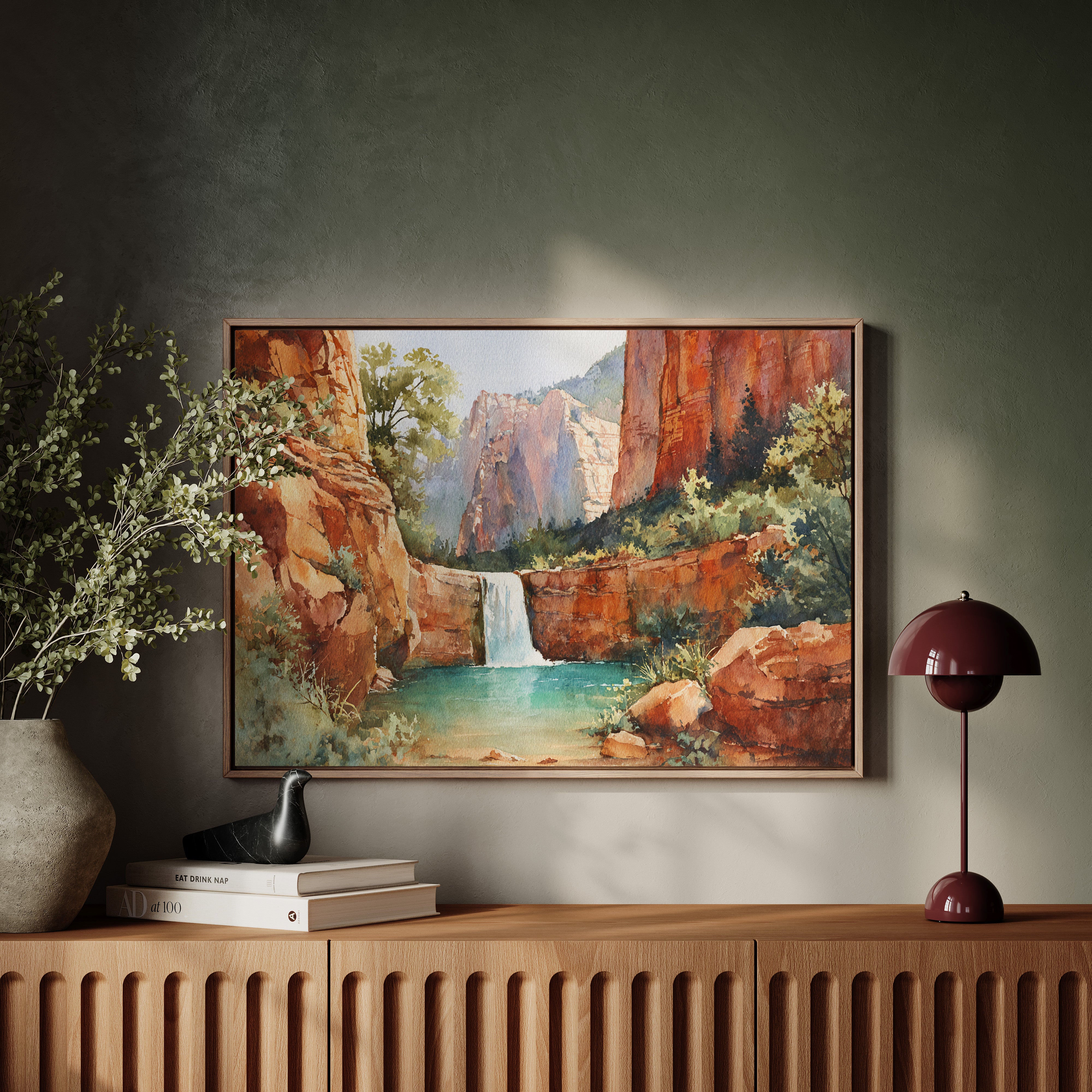 Sacred Waters Between Red Cliffs