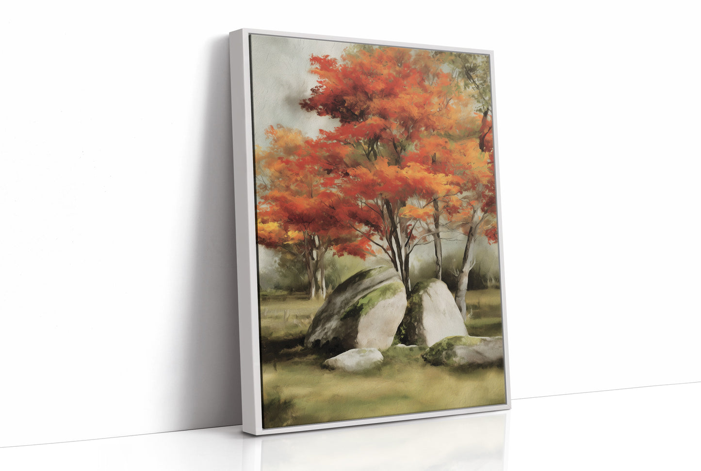 Crimson Symphony Among Ancient Stones