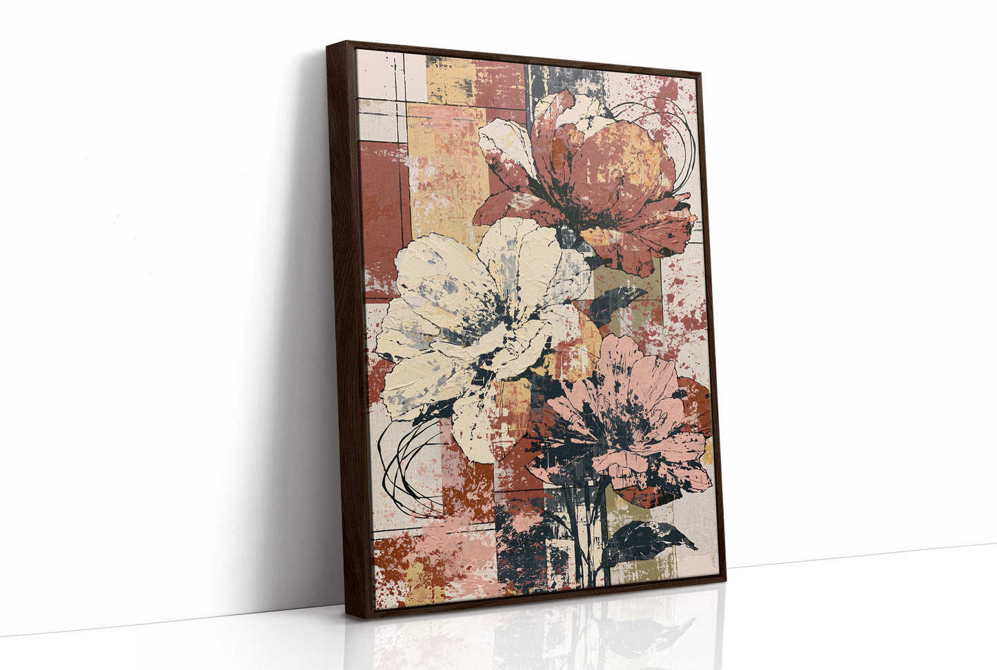 Blooms in Color Block & Splatter