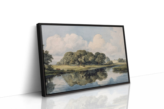 Summer Cattle Rest By Still Waters