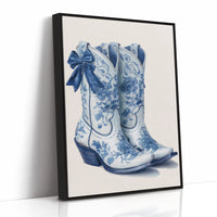 Wildflower Cowgirl Dreams - Blue Western Boots