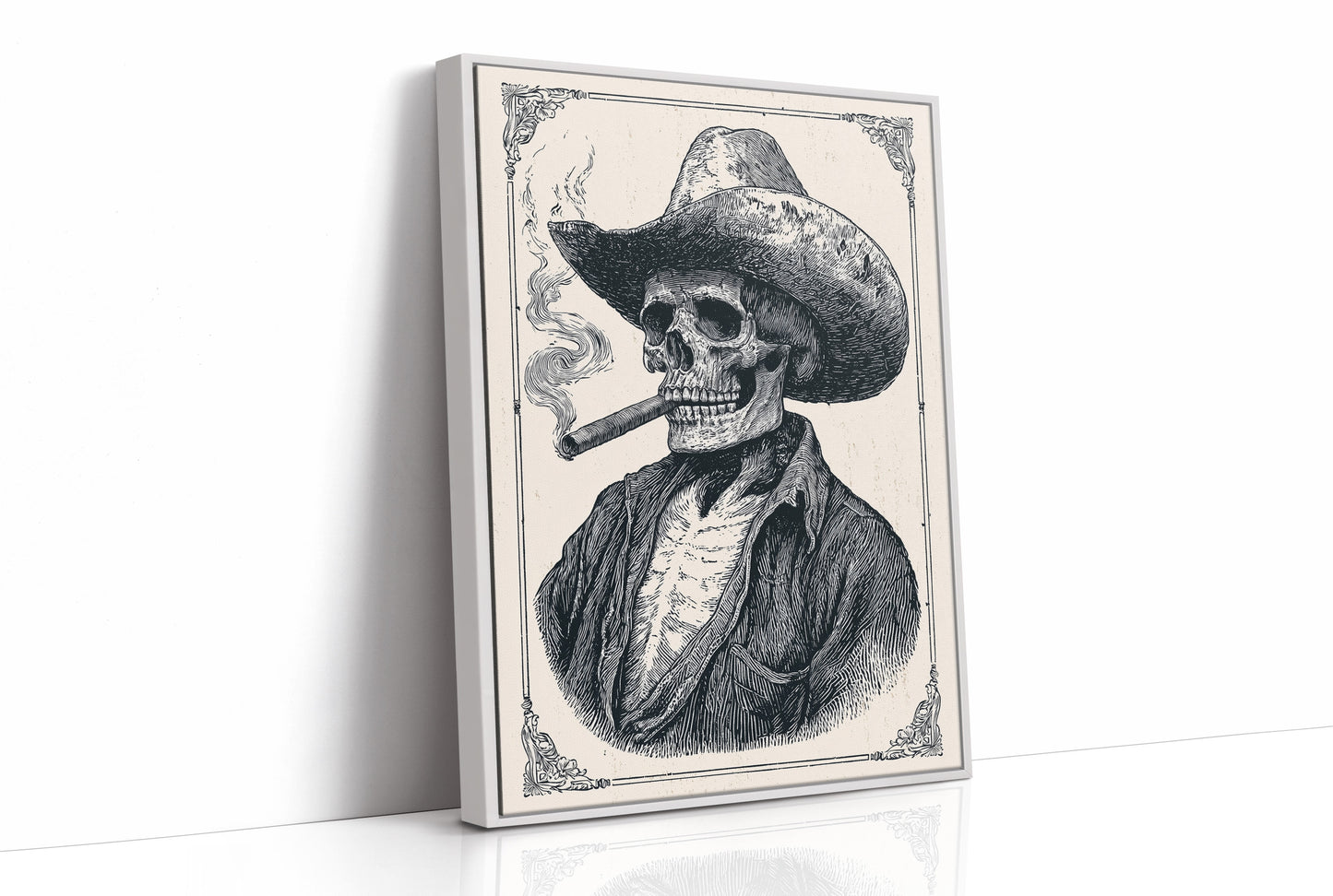 Cigar-Smoking Skeleton Cowboy