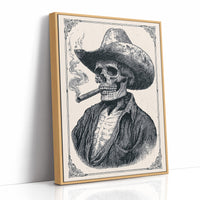 Cigar-Smoking Skeleton Cowboy