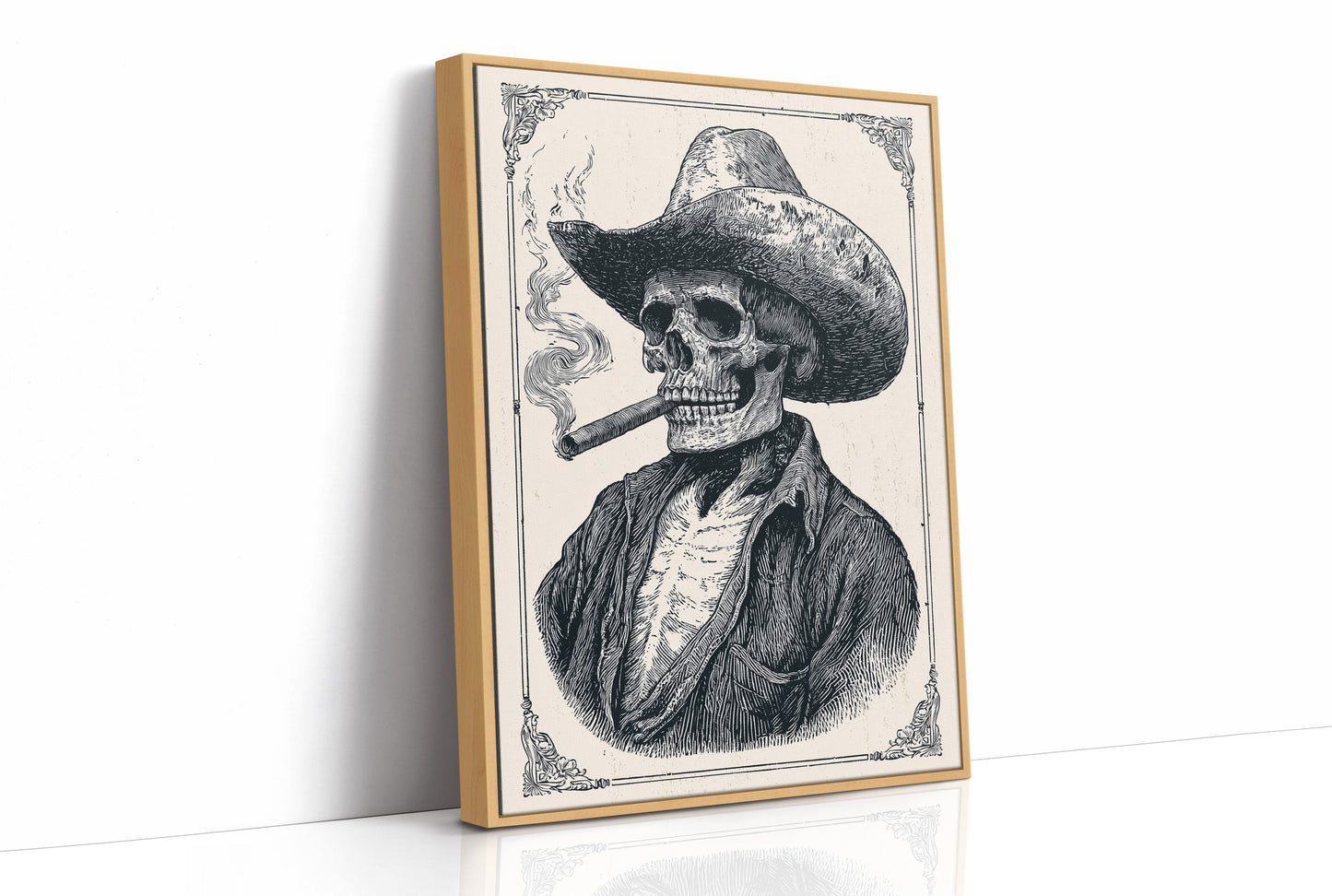 Cigar-Smoking Skeleton Cowboy