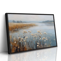 Winter Wildflowers Rest By Lake