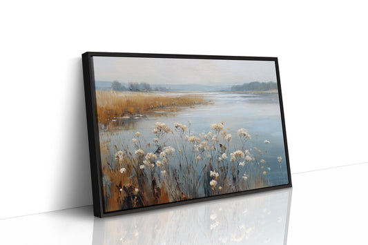 Winter Wildflowers Rest By Lake