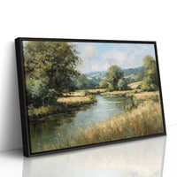 Summer Light Bends Along River