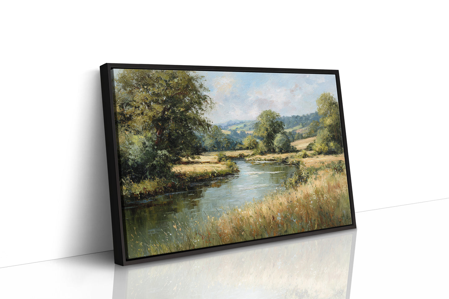 Summer Light Bends Along River