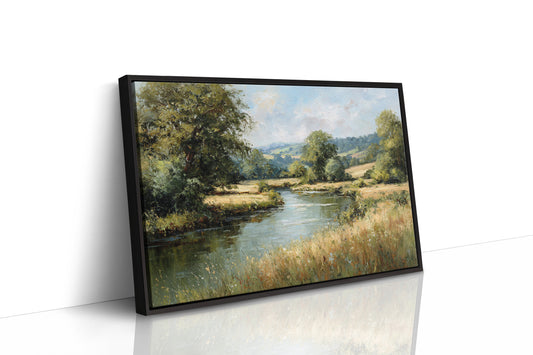 Summer Light Bends Along River