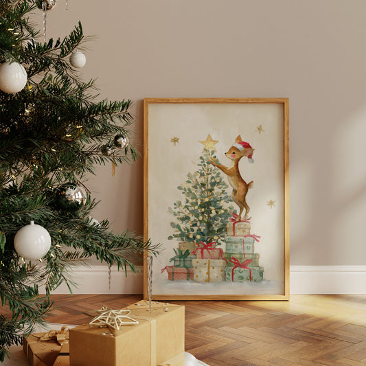Fawn Reaches For Holiday Stars