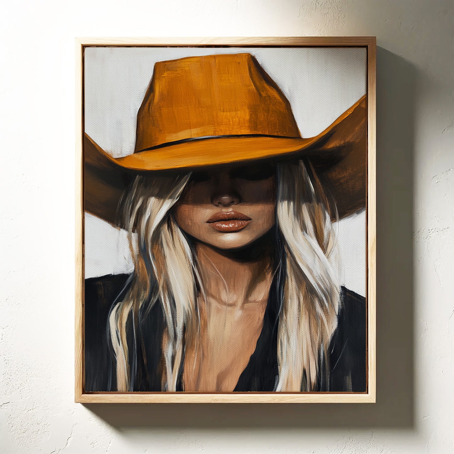 Mysterious Cowgirl Portrait – Western Fashion Wall Art