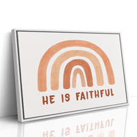He Is Faithful Boho Rainbow