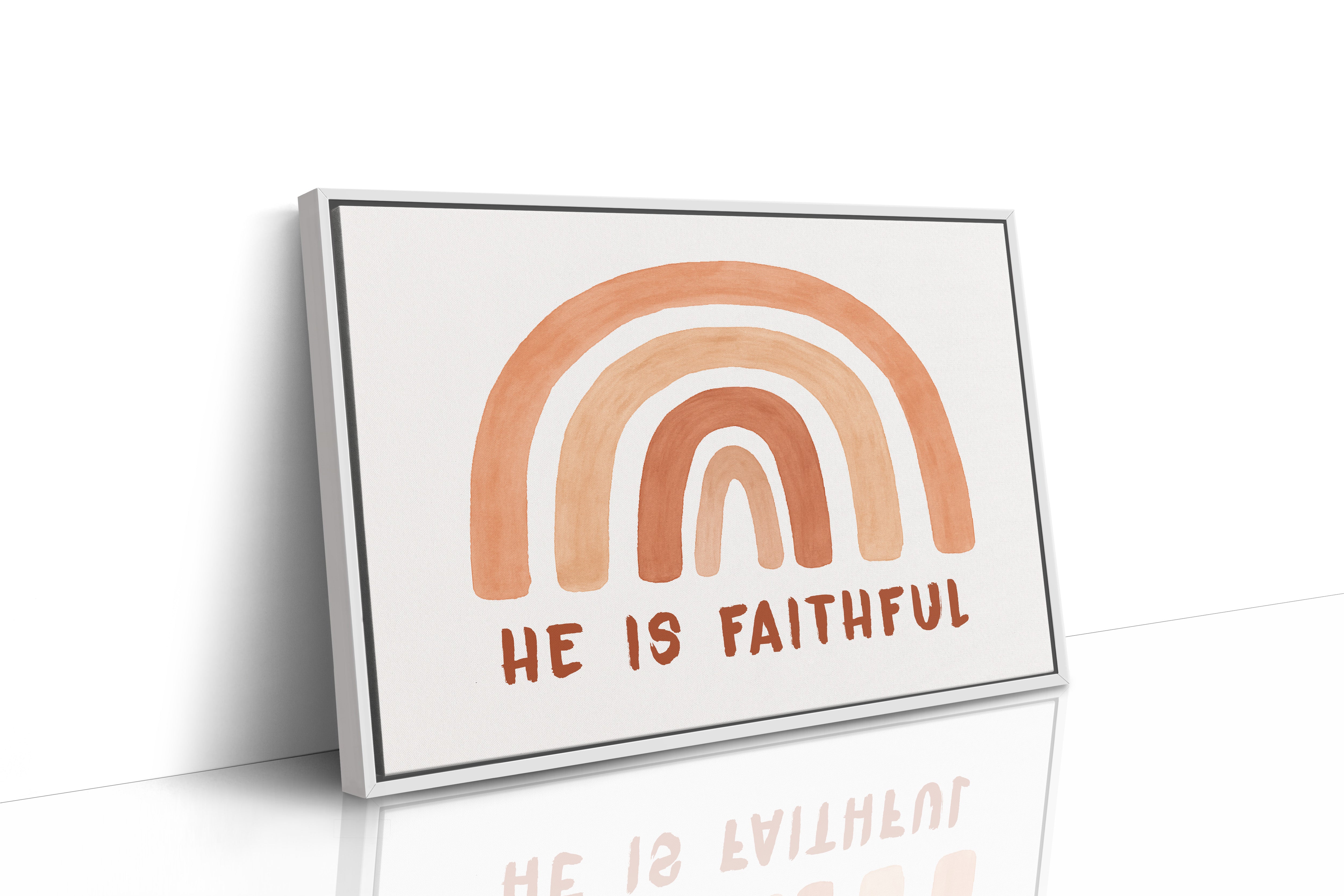 He Is Faithful Boho Rainbow
