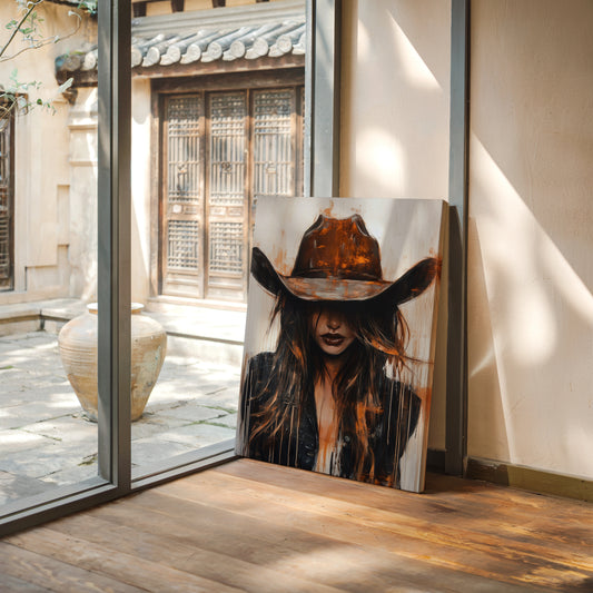 Cowgirl in Crimson – Modern Western Grit
