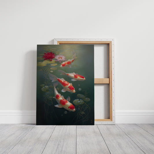 Koi Dance Among Lotus Dreams