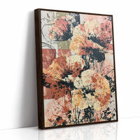 Amber Blooms in Ink & Drip