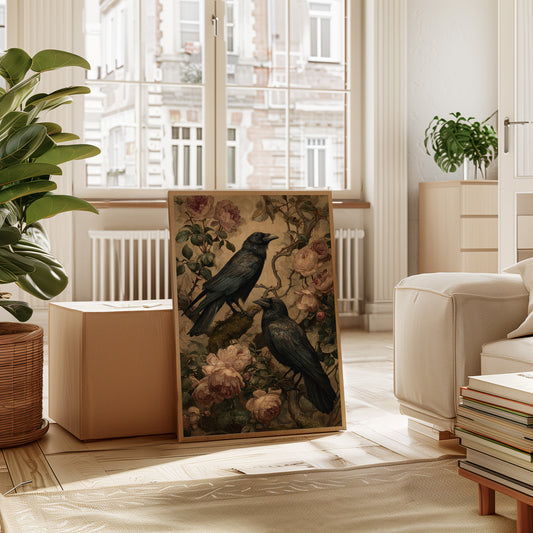 In Bloom With Midnight Feathers