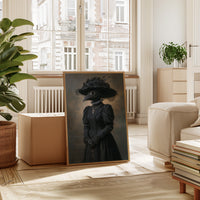 Elegance Beneath a Feathered Veil