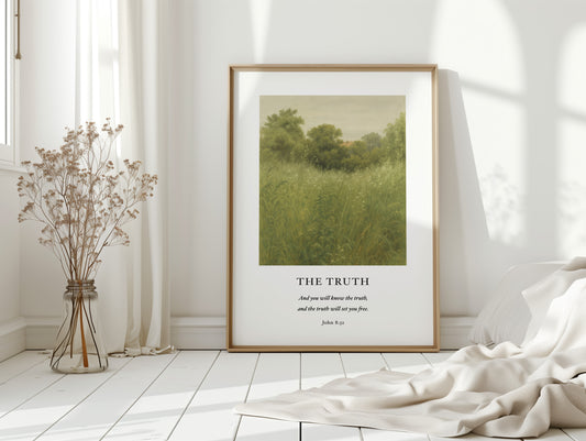The Truth John 8 Field Scripture Art