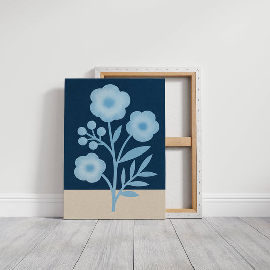 Midnight Garden Blooms In Blue