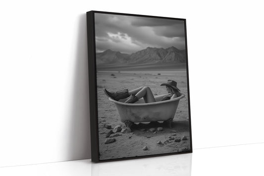 Bathing in Desert Solitude