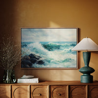 Ocean Swells Dance Against Stone