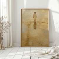 Golden Light Jesus Walking on Water