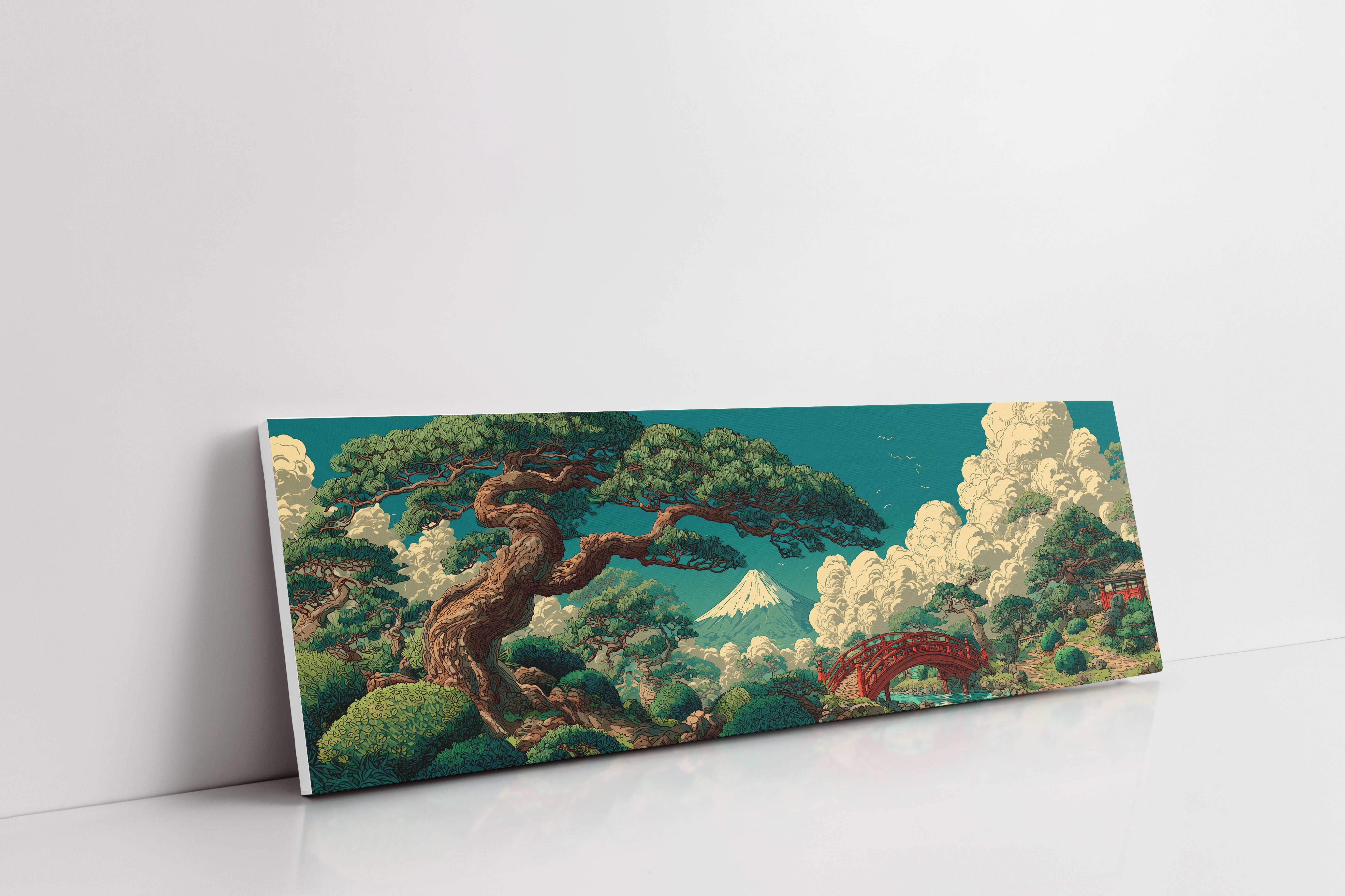 Mount Fuji Garden Bridge Landscape