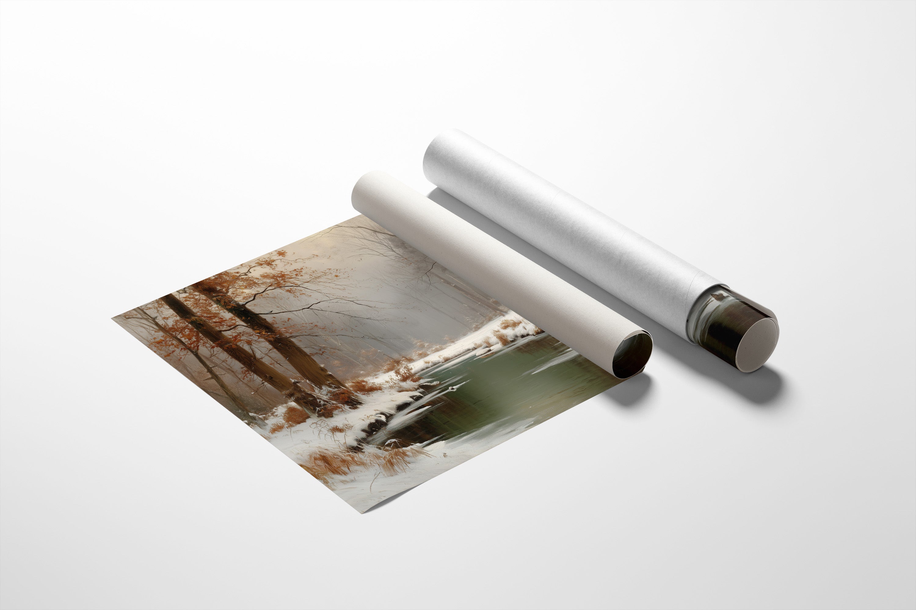 Winter Stream Carries Autumn's Memory