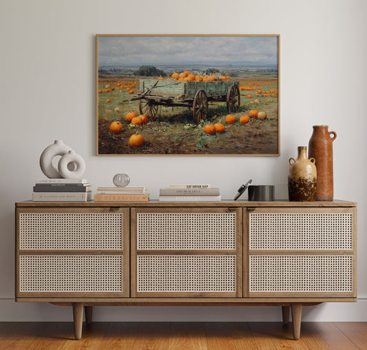 Harvest Wagon Rests In October Light