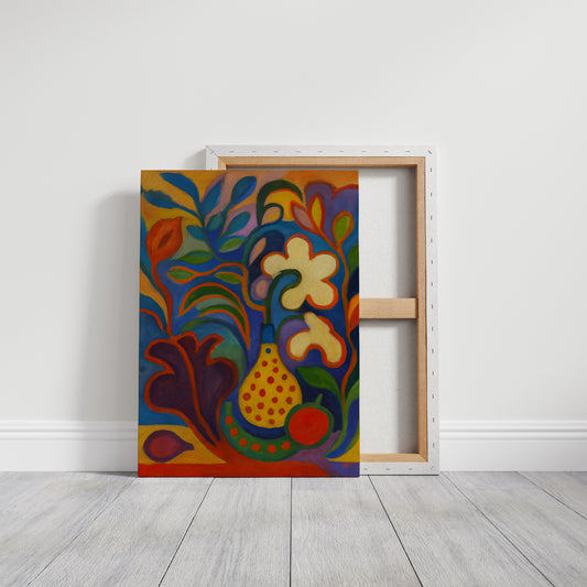 Tropical Garden Sings In Blue