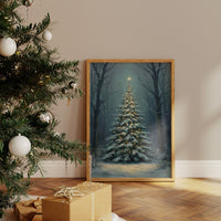 Silent Night Between Winter Trees