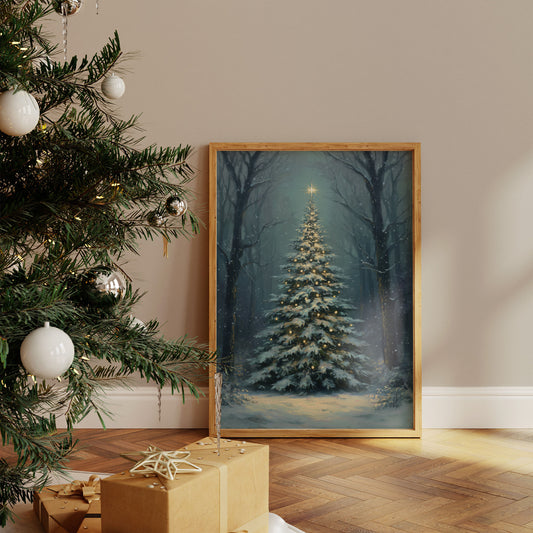 Silent Night Between Winter Trees