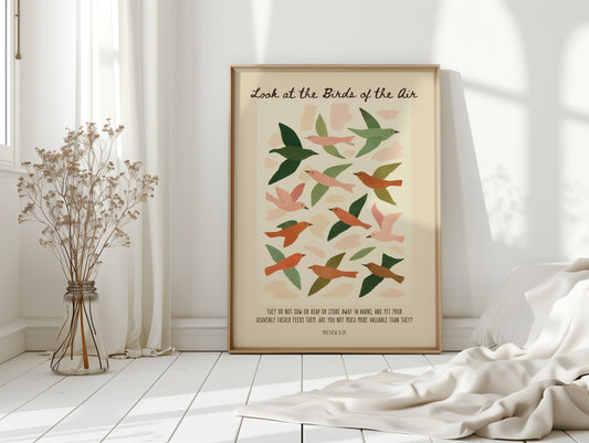 Look at the Birds of the Air Print