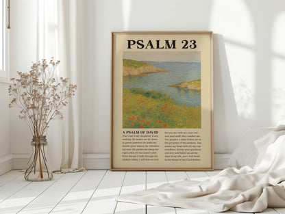 Psalm 23 Coastal Peace Print