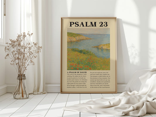 Psalm 23 Coastal Peace Print