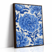 Blue Peonies on Fine China