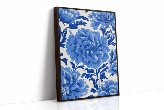 Blue Peonies on Fine China