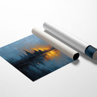 Distant City Burns At Dusk