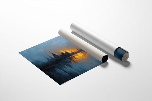 Distant City Burns At Dusk