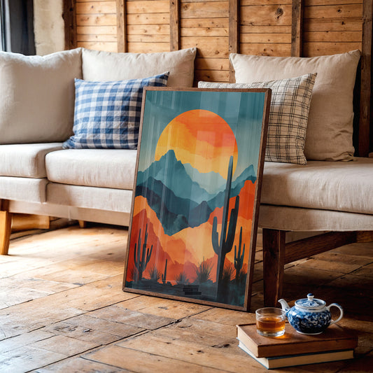 Saguaros Paint Their Mountain Song