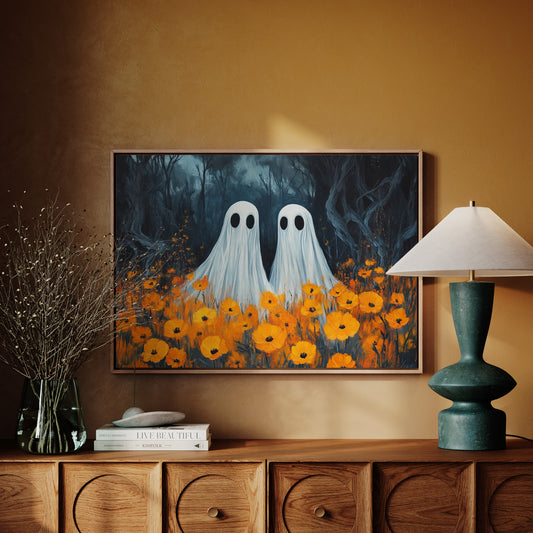 Spectral Friends Among Autumn Poppies