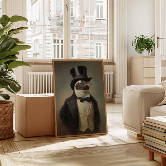 Dapper Penguin in Formal Attire
