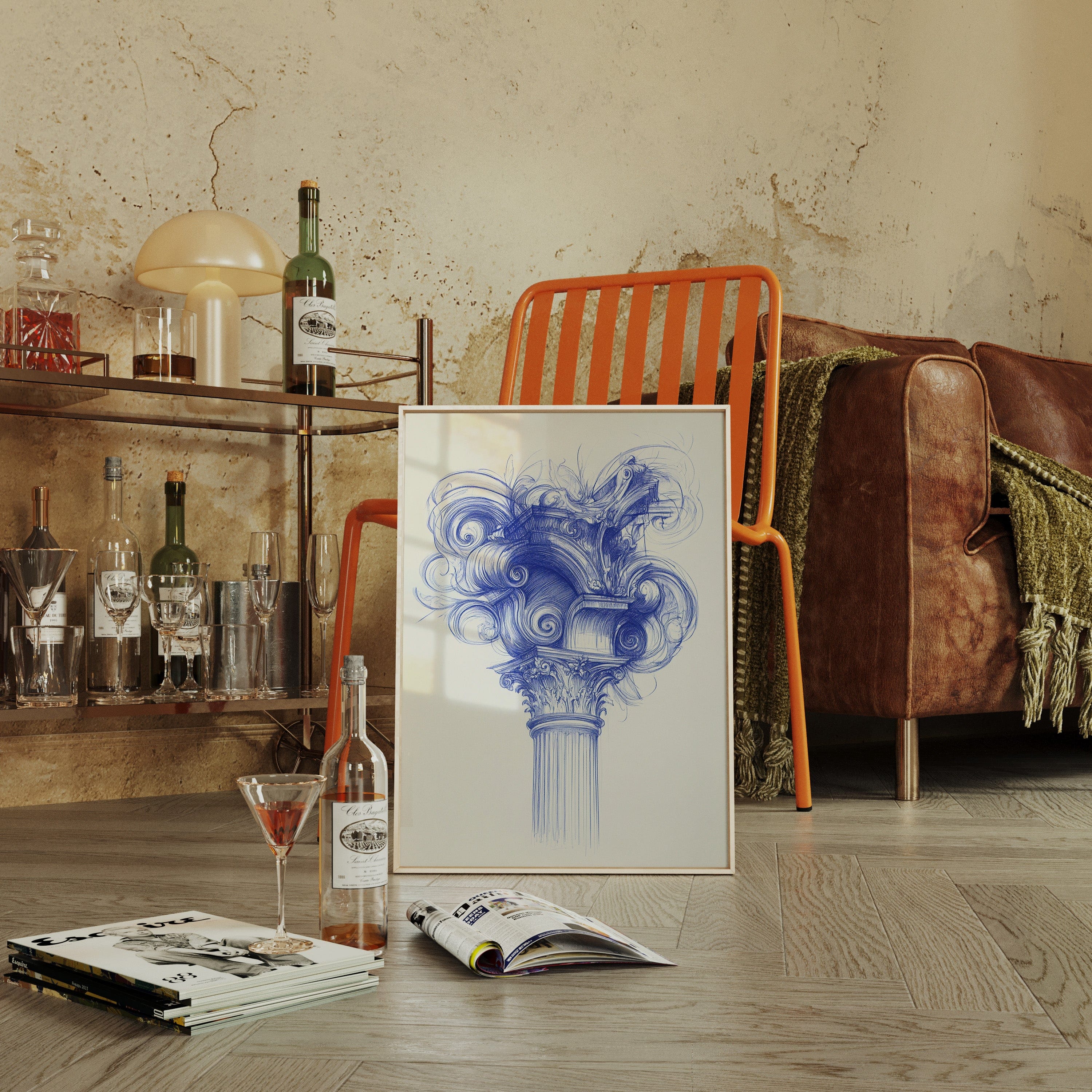 Corinthian Dreams In Cobalt Blue