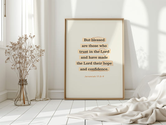 Blessed Trust Jeremiah 17 Scripture Art