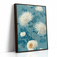 White Chrysanthemums on Still Water