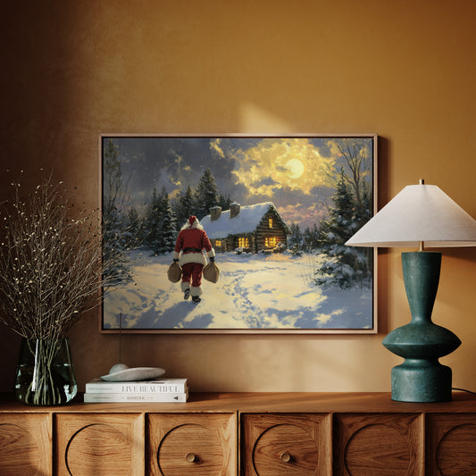 Moonlit Journey To Cabin Warmth