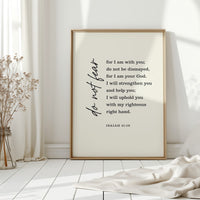Do Not Fear Isaiah 41 Bible Verse Print