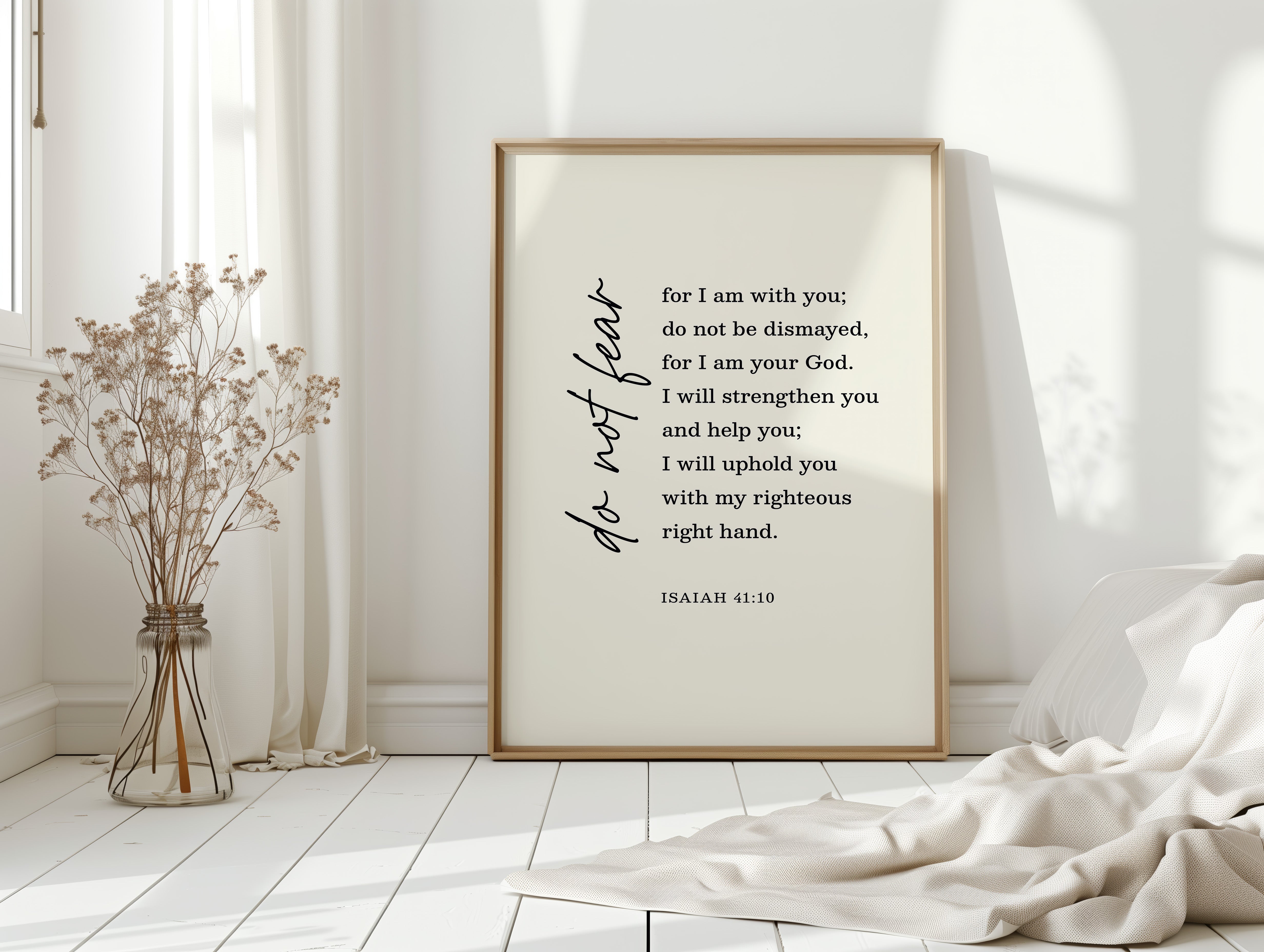 Do Not Fear Isaiah 41 Bible Verse Print